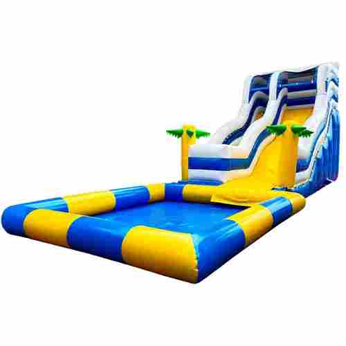 Надувная водная горка с бассейном «Пляжный оазис», 16*6*8 м
