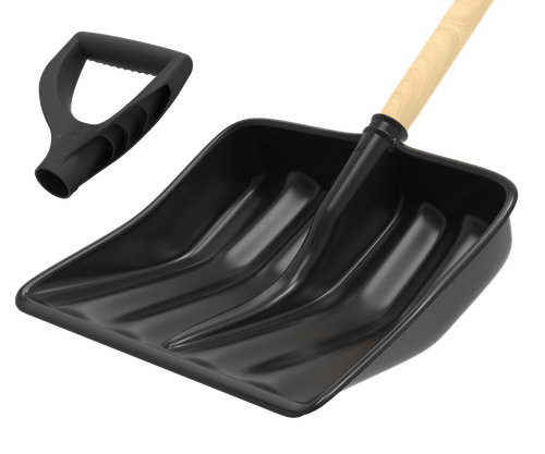Лопата снеговая Волна АльтПласт (420х400мм) с/ч и V-ручкой