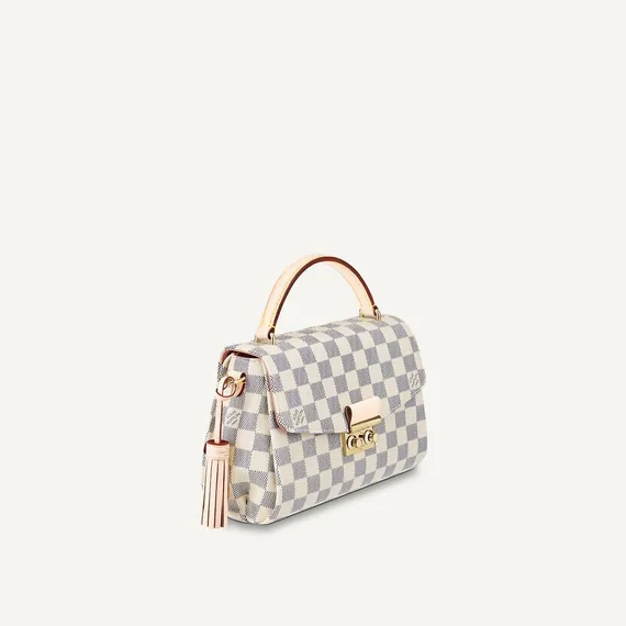 Сумка Louis Vuitton Croisette канва Damier Azur белый