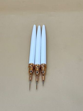 Набор кистей для дизайна #4, #8, #12 мм, Global Fashion, white