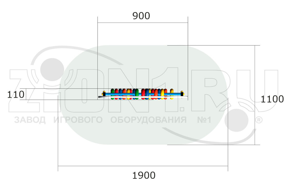 Игровая панель Счеты-Обезьянка ИМ049 для детских площадок