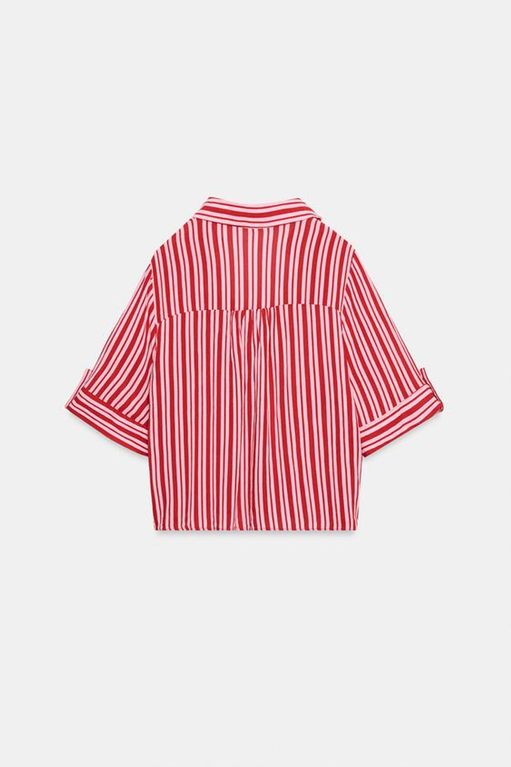 ZARA РУБАШКА СВОБОДНОГО КРОЯ В ПОЛОСКУ, РАЗНОЦВЕТНЫЙ