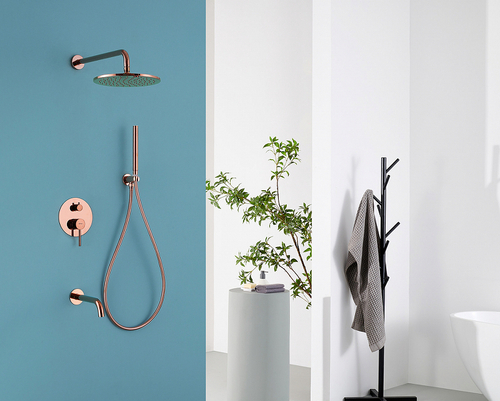 Душевая система Abber Wasser Kreis AF8117RG Розовое золото