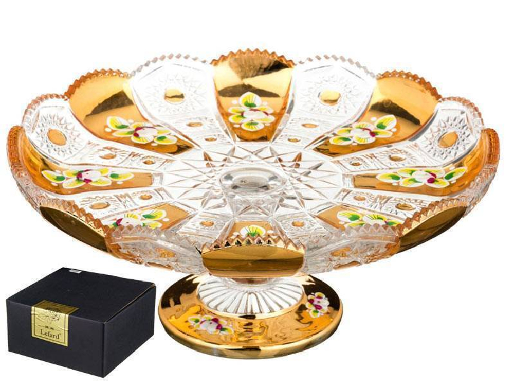 Блюдо для торта на ножке "Gold Glass" 27см