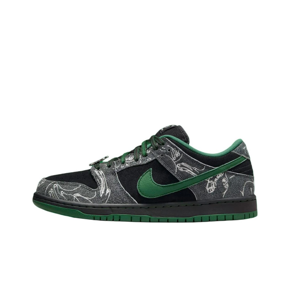 Кроссовки Nike x There Skateboard SB Dunk Low Pro 'Anthracite Gorge Green' HF7743-001