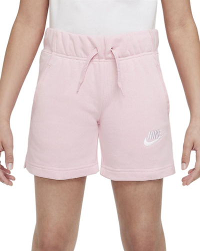 Шорты для девочки теннисные Nike Sportswear Club FT 5 Short - medium soft pink/white
