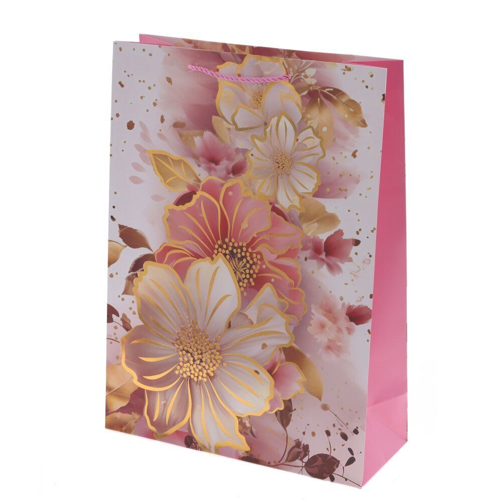 GAEM Пакет подарочный L (бумага 210г/м2, блок микс 12шт), L30 W12 H41,5 см, 4в.