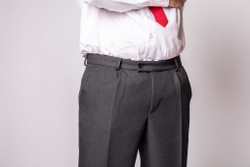 Брюки мужские классические классика строгие офисные офис теплые толстые утепленные костюмные костюмка серые темно-серые прямые нарядные зимние шерсть великан гигант большой шерстяныеразмер 62 124