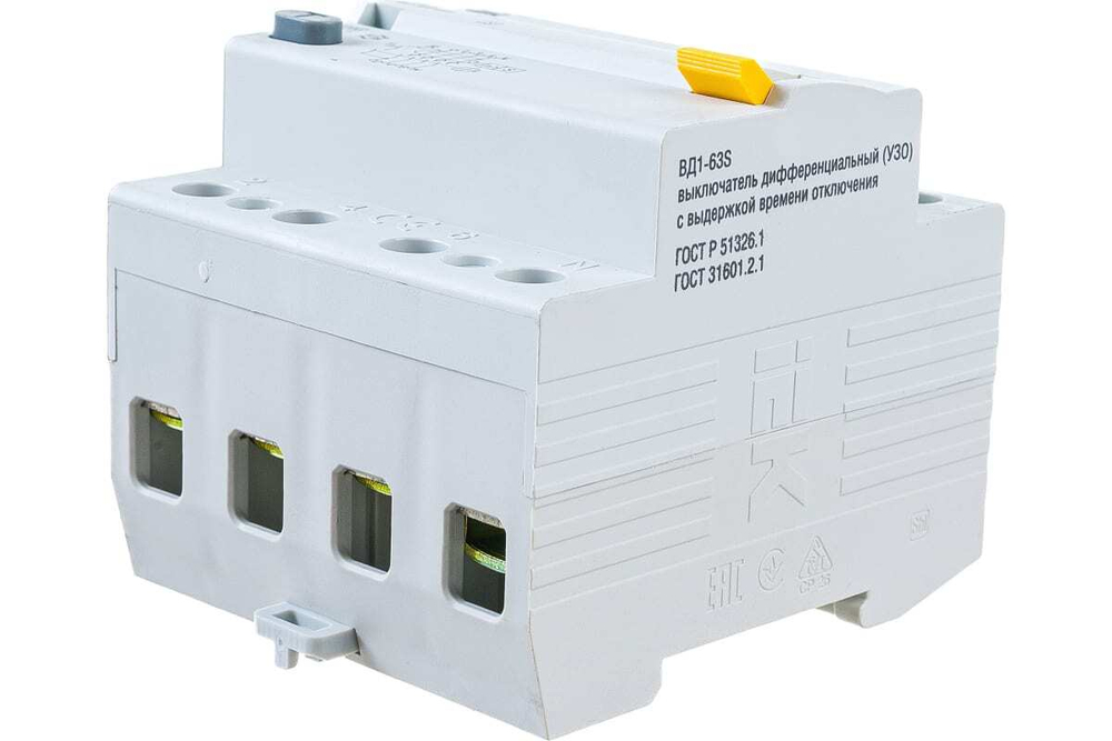 Выключатель дифференциальный (УЗО) ВД1-63S 4Р 25А 300мА IEK