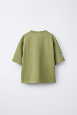 ZARA ФУТБОЛКА INTERLOCK, ЛИНЯЛЫЙ ХАКИ