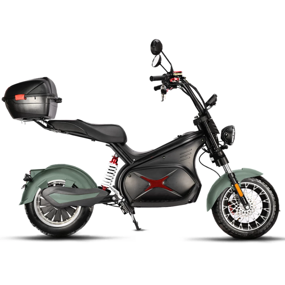 Электроскутер CityCoco WHITE SIBERIA BLACK SEA (GREEN) 5000W