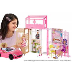 Барби - Компактный кукольный домик с аксессуарами Portable + Doll HCD48