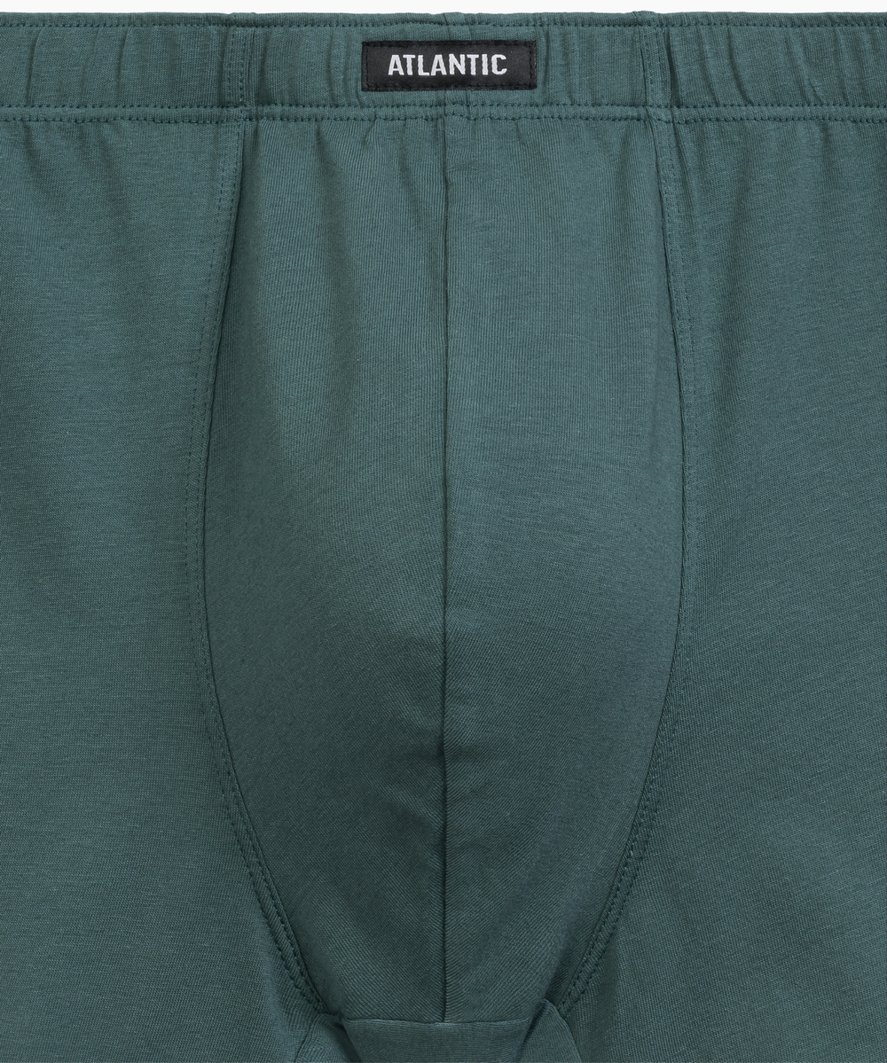 Мужские трусы шорты Atlantic, набор из 3 шт., хлопок, баклажановые + зелёный лес + темно-синие, 3MH-048