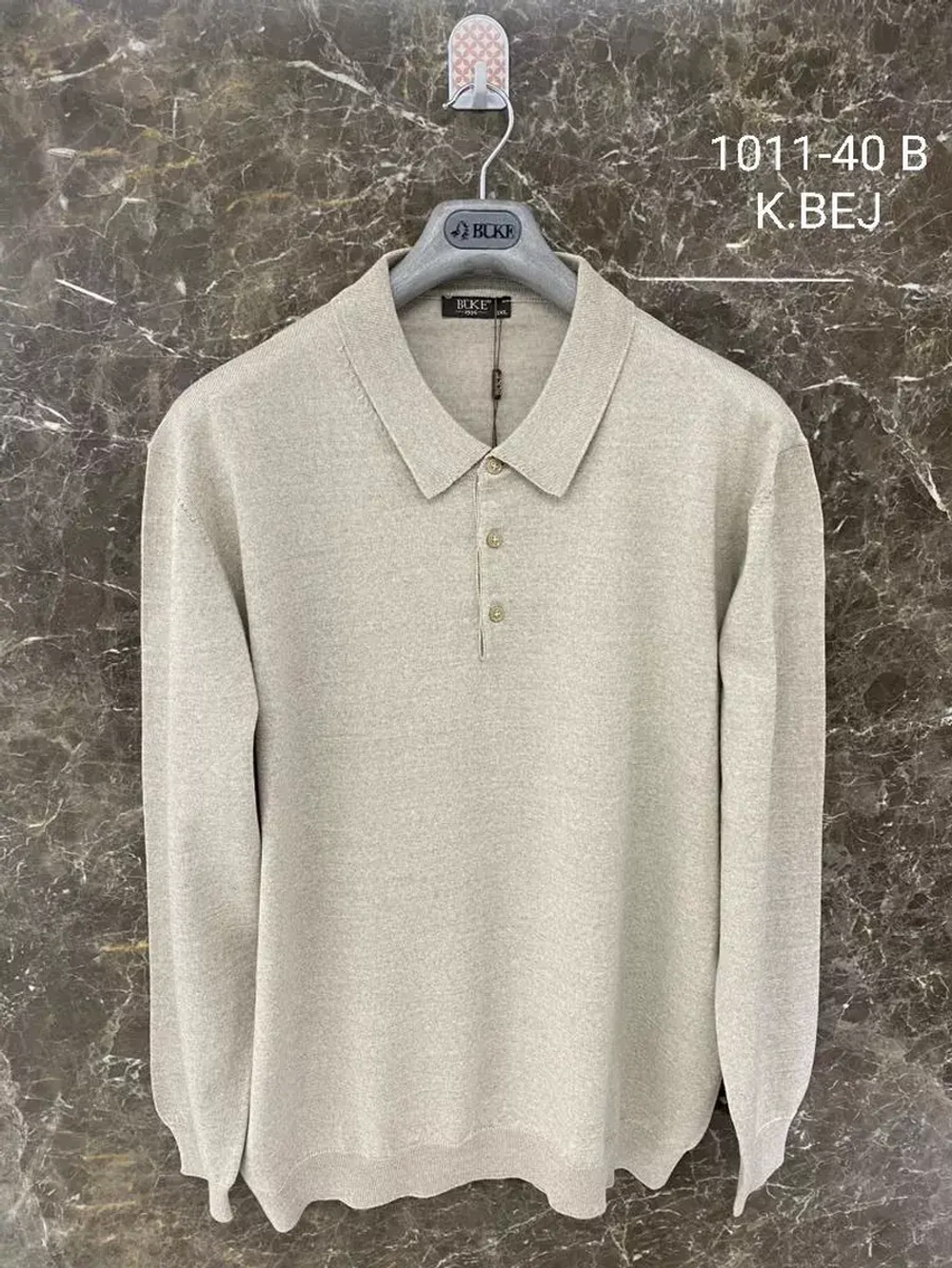 Лонгслив поло большие размеры с воротником