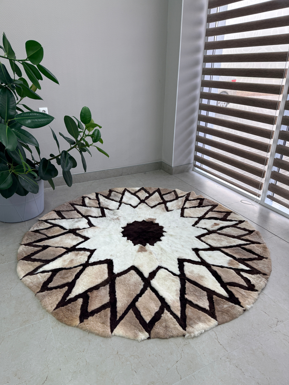 Ковер шкура натуральная овчина меховой