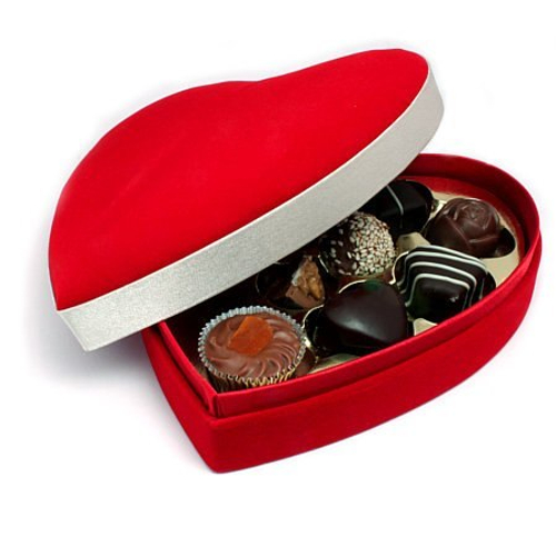 Купить Сердце - бельгийский шоколад в подарочной упаковке