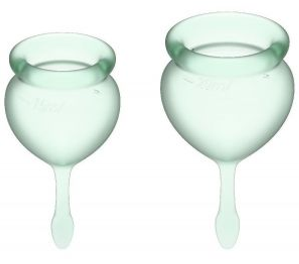 Набор менструальных чаш, 2шт Feel Good Menstrual Cup Light Green