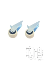 Колесо для мебели ролик для дивана 2 штуки №0232б