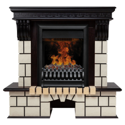 Электрокамин RealFlame Stone STD AO античный дуб с очагом Oregan