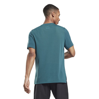 Мужская теннисная футболка Reebok Workout Supremium SS Graphic - зеленый