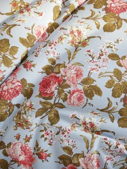 Декоративная наволочка с рюшами, оборками "Прохоровская роза(новая)" 50х70 см, 1 шт, без молнии