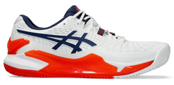 Мужские кроссовки теннисные Asics Gel-Resolution 9 Clay - white/blue expanse