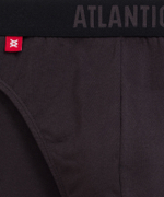 Мужские трусы слипы спорт Atlantic, набор 5 шт., хлопок, графитовые + аквамарин + темно-голубые + темно-синие + эспрессо, 5SMP-004