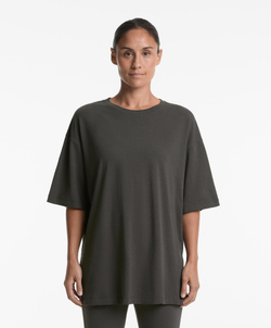 Oysho Футболка из смесового хлопка, темно-свинцовый