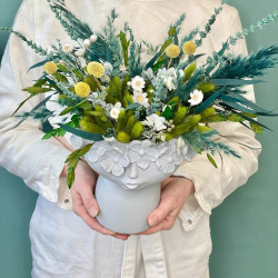 «Forest fairy» композиция из сухоцветов и стабилизированных цветов