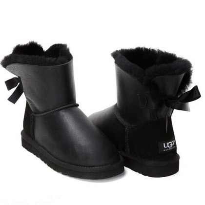 Угги Bailey Bow Mini Metallic Black