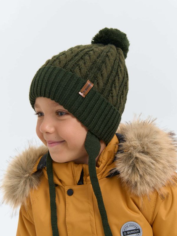 Шапка зимняя из смесовой шерсти с флисовым подкладом 