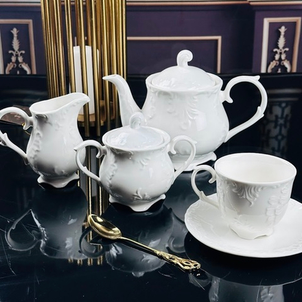 Lenardi 305-049 Чайный сервиз 17 пр. 200мл АВРОРА в под.уп.(х3)Фарфор