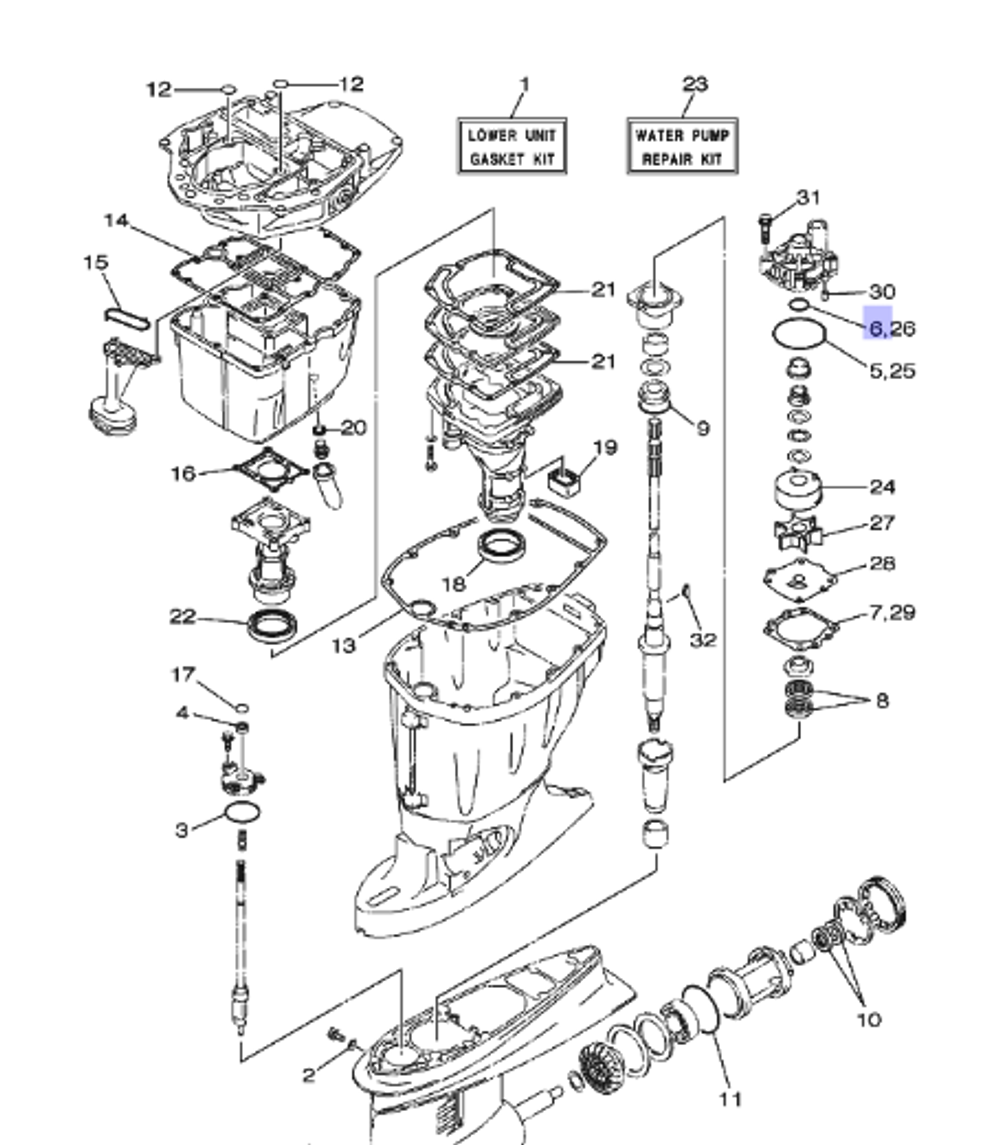 Кольцо резиновое Yamaha 9321037160
