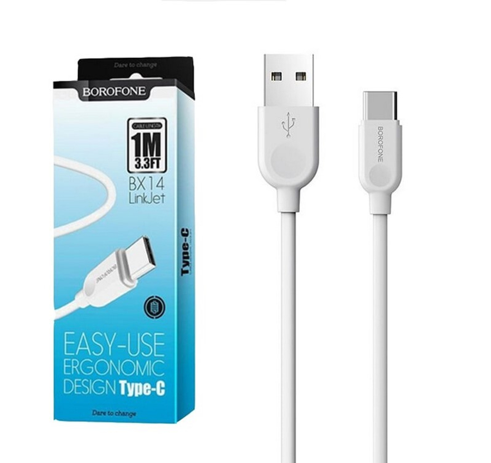 Кабель USB - TypeC BOROFONE BX14 (белый) 1м