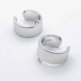 Кафф с родиевым покрытием, размер 12 мм, цена за 1 шт