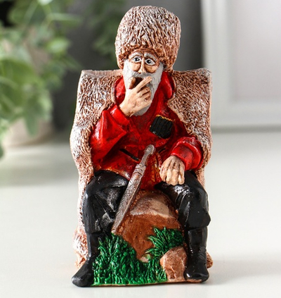 Фигурка кавказ Дух гор гипсовая, 12.3*7*6.5 см., красная