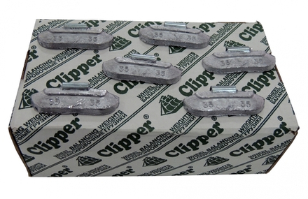 Грузики балансировочные для стальных дисков 35 г, 100 шт. CLIPPER 0235