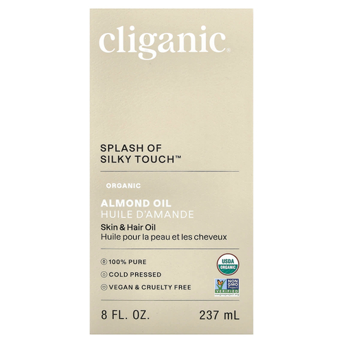 Cliganic, органическое миндальное масло, 237 мл (8 жидк. унций)