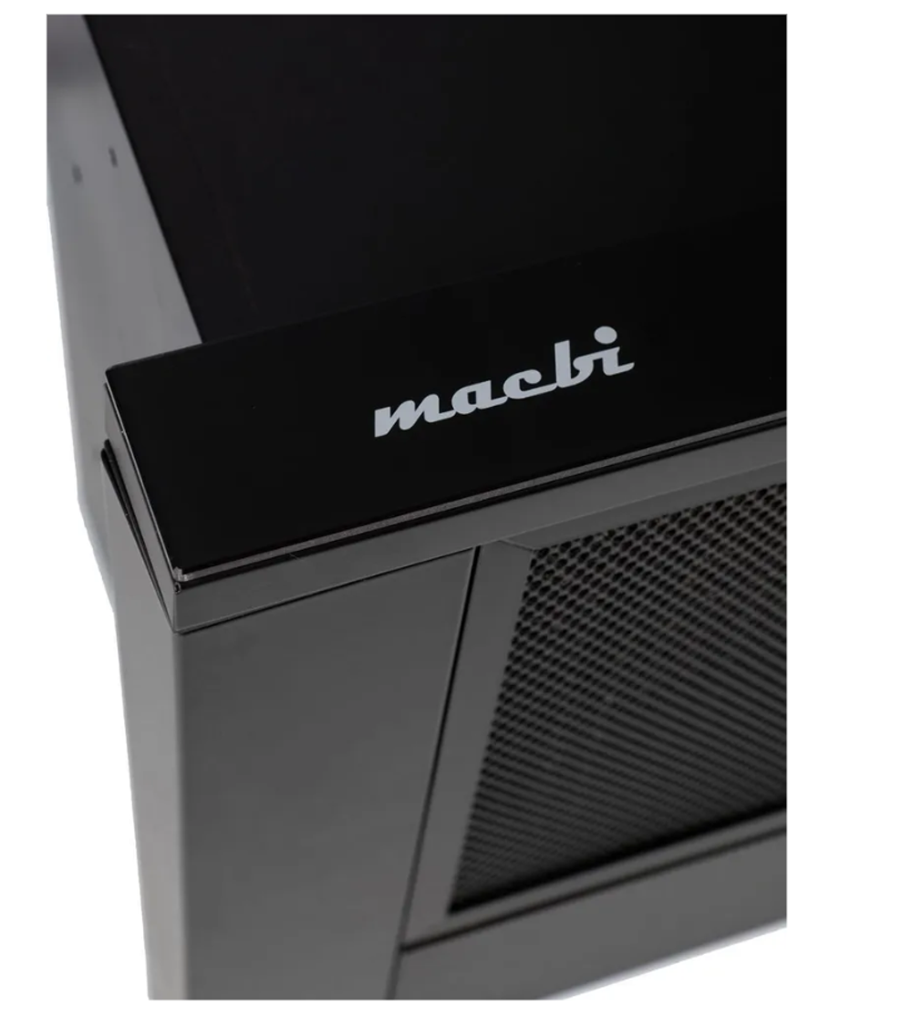 Вытяжка кухонная MACBI MTF60-3 (BLACK) черн,встраив 800м3/ч
