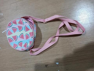 Сумочка детская "Арбузики" кожзам 15,5*4см, круглая