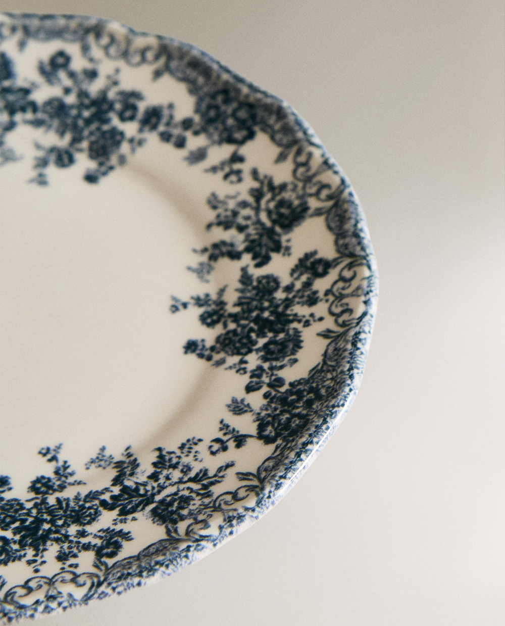 Zara Home тарелка пирожковая из фаянса, цвет синий, 16 см