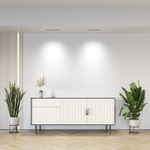 DK2515-WB Встраиваемый светильник SPACE со светодиодом L240mm 220V 20W 38° 4000К IP20 белый/черный алюминий