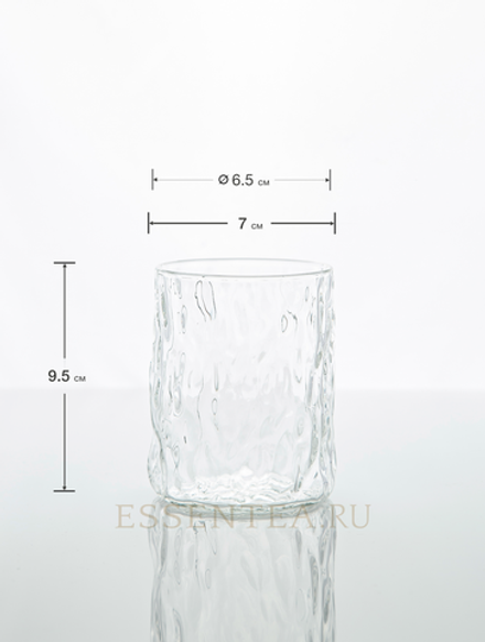 Чашка стеклянная "Нуо" с рифленым рисунком 250 мл
