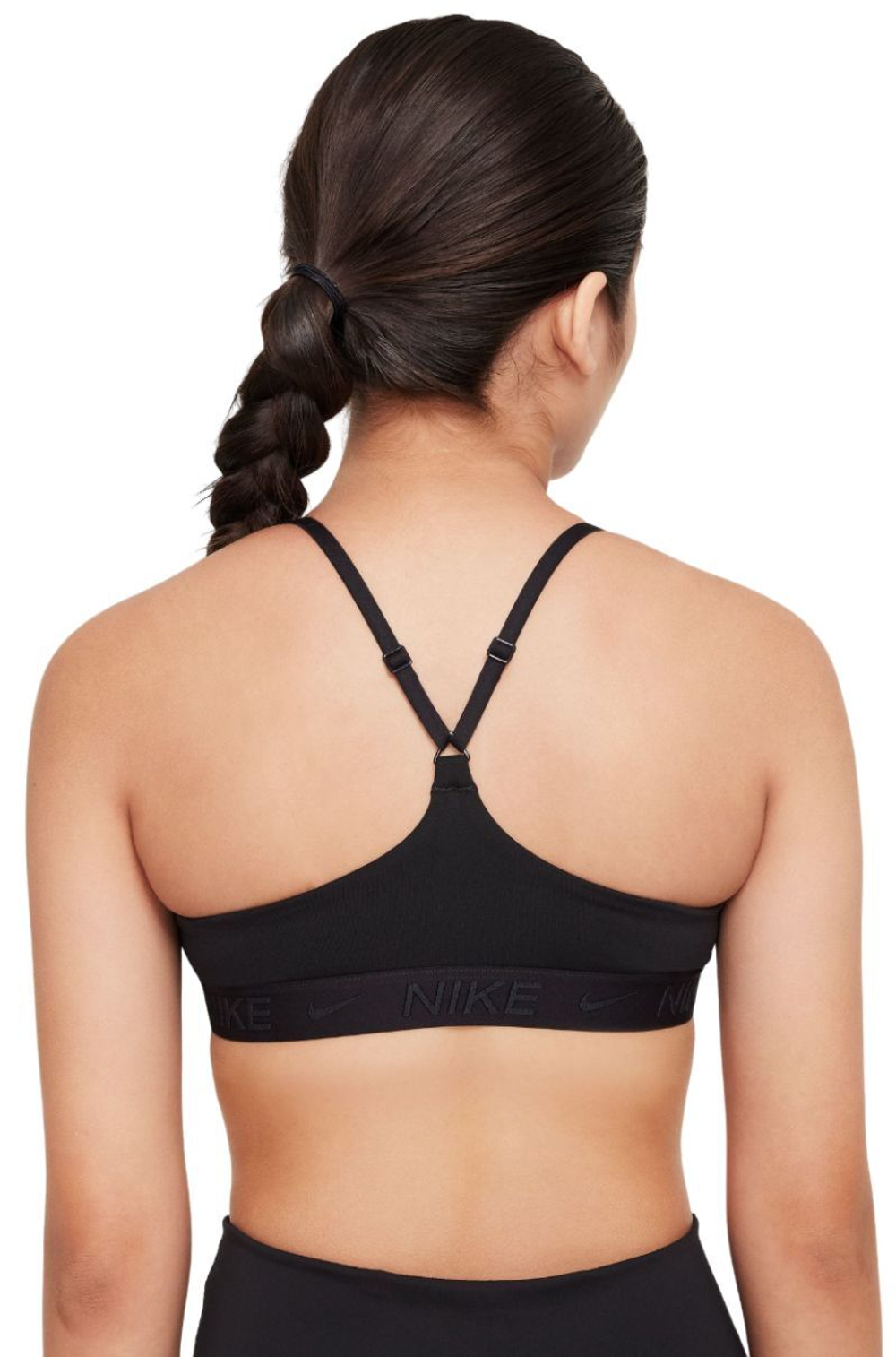 Топ для девочки теннисный Nike Girls Indy Sports - черный