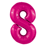 Шар фольгированный Цифра 8 101 см (Фуксия)