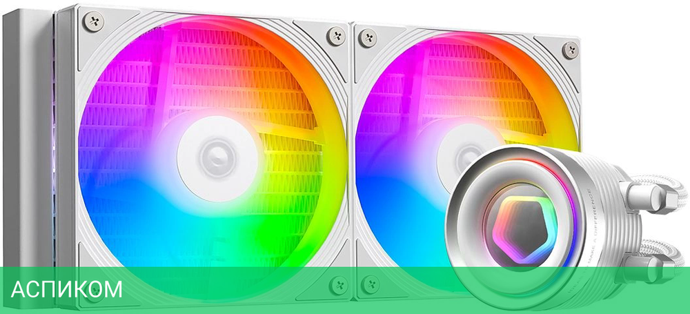 Система жидкостного охлаждения для процессора ID-Cooling FX240 INF White