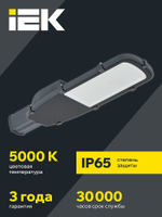 Светильник LED консольный ДКУ 1002-150Д 5000К IP65 серый IEK