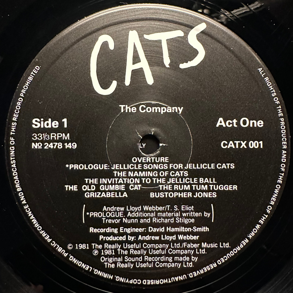 Мюзикл Cats 2LP (Англия 1981г.)