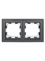 BRITE Рамка 2-местная IP44 РУ-2-БрС-44 сталь IEK