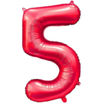 Шар фольгированный 32'/81см «Цифра 5» (красный)